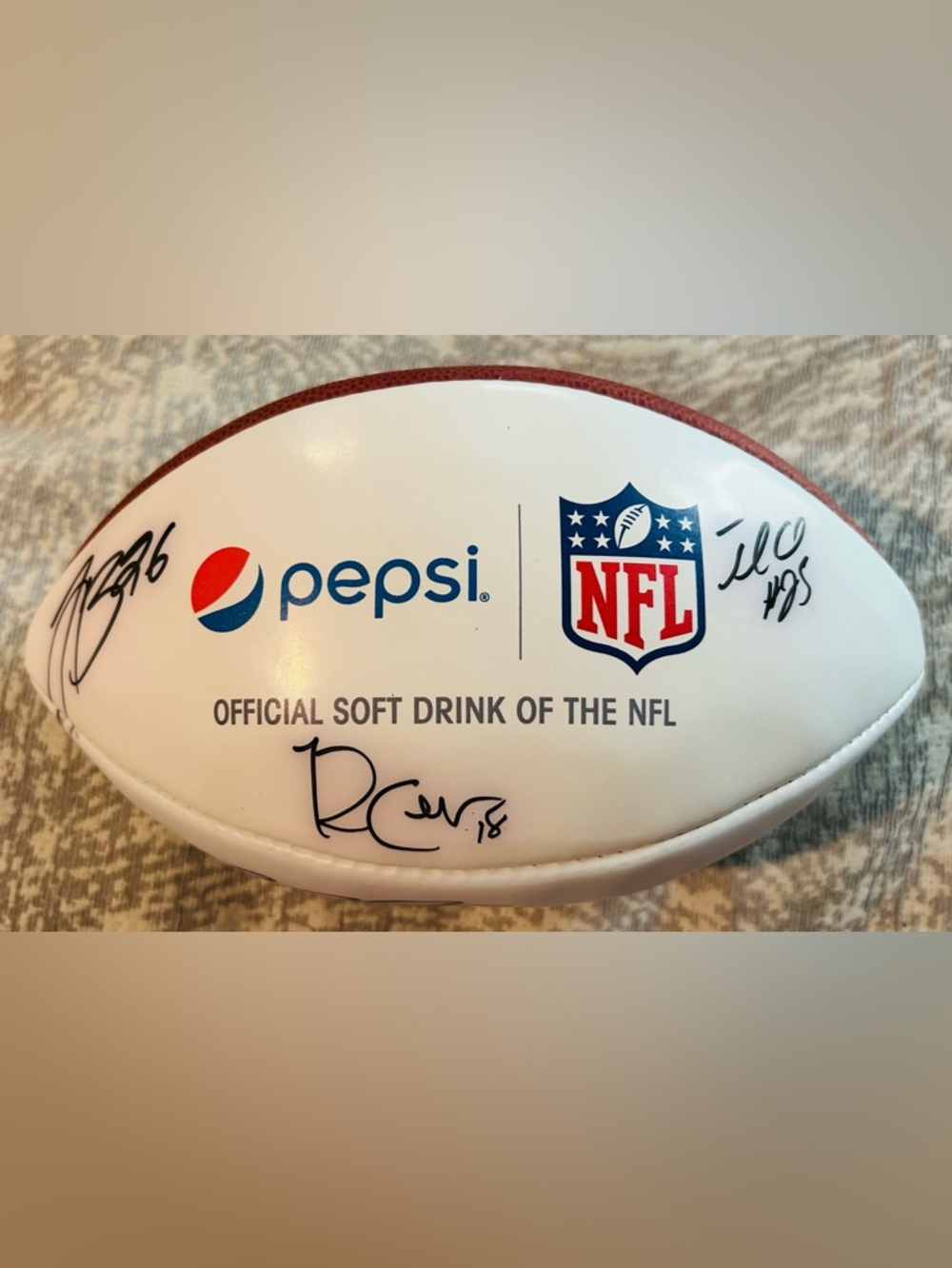 “The Duke” multi-auto Football w/COA - Picture 3 of 6